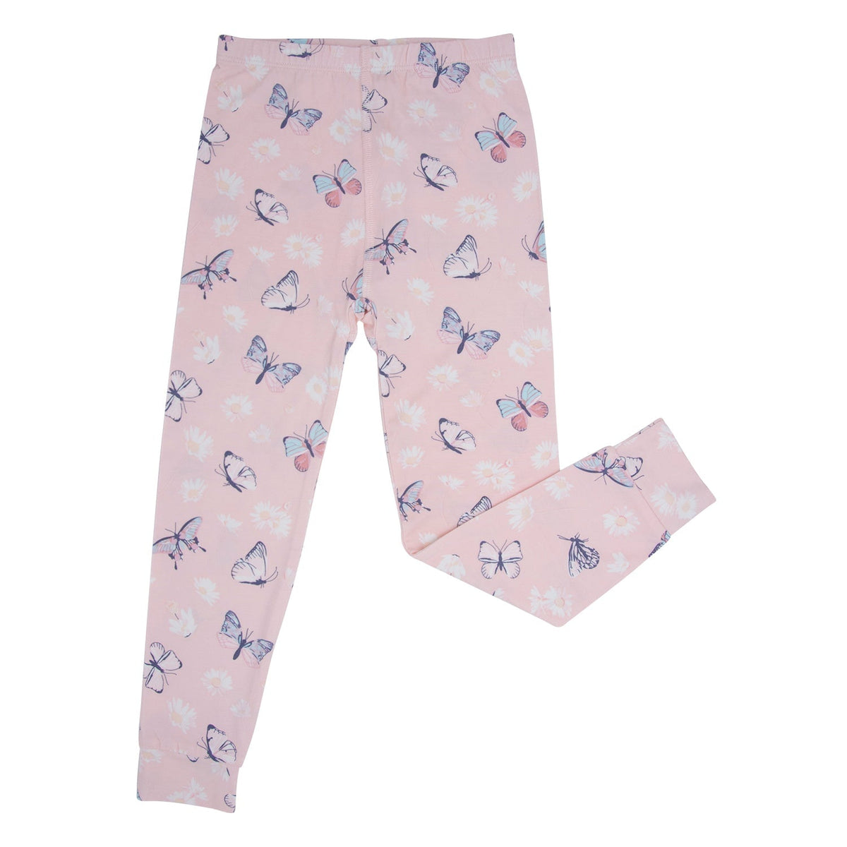 Pink Butterfly Daisy Bamboo Big Kid Pajama Set